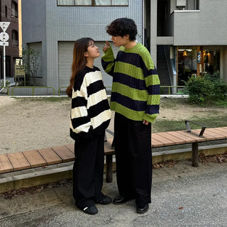 (Unisex) Bold Border Cable Knit