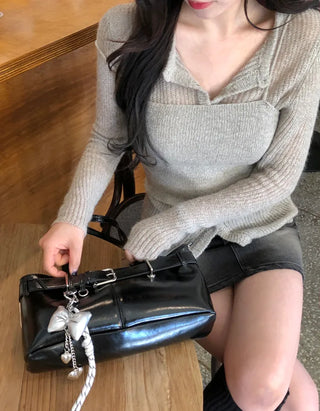[2pcs] Sleeveless Cardigan Set