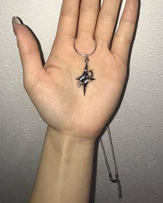 Cubic Star Silver Necklace