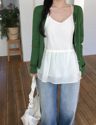 Layered chiffon blouse