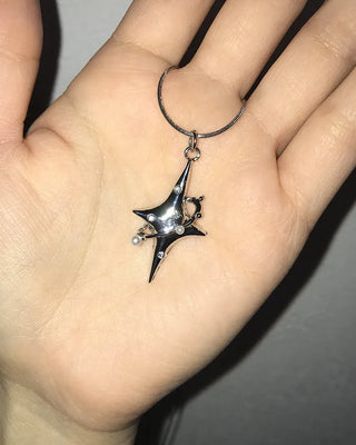 Cubic Star Silver Necklace
