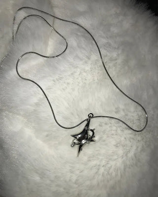 Cubic Star Silver Necklace