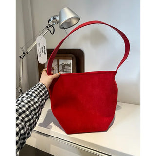 Simple suede tote bag