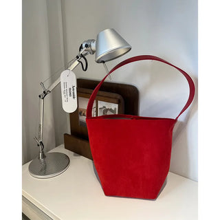 Simple suede tote bag