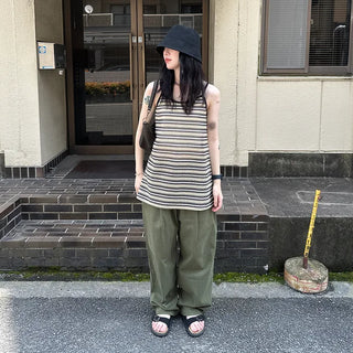 (Unisex) Casual Cotton Elastic Waist Pants