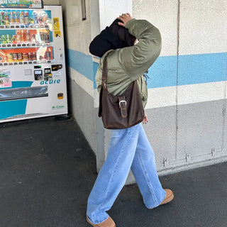 Washed wide denim pants