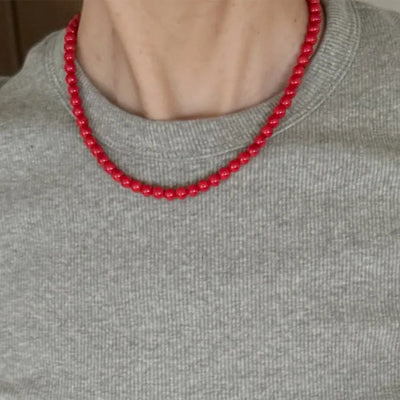 Red gemstone necklace