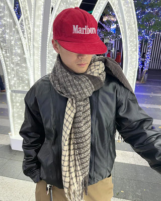 Faux leather blouson