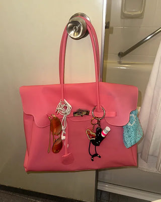Matte Jelly Big Square Lock Bag