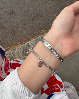 Wing Star Charm Chain Bracelet