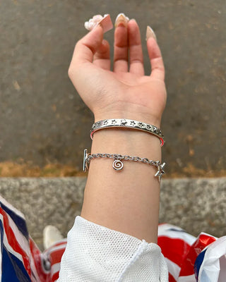 Wing Star Charm Chain Bracelet