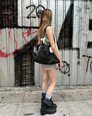 Adjustable tab side pocket shorts