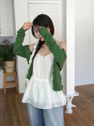 Layered chiffon blouse