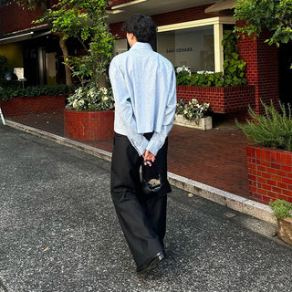 (Unisex) Simple Line Shoulder Bag