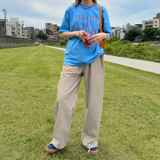 Striped Banding Pants