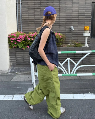 Checked Shirred Camisole