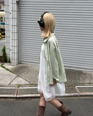 Bust-trace line lingerie dress