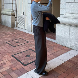 Half-open collar knit