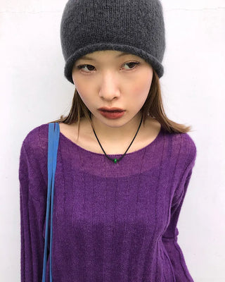 Back drawstring beanie