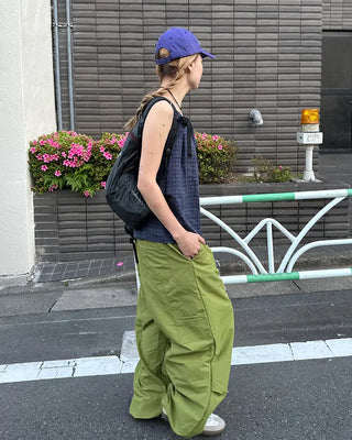 (Unisex) Knee-tuck Easy Nylon Pants