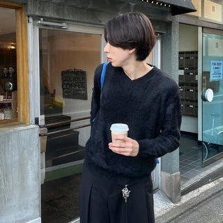 (Unisex) Soft V-Neck Knit