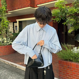 (Unisex) Simple Line Shoulder Bag
