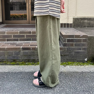 (Unisex) Casual Cotton Elastic Waist Pants