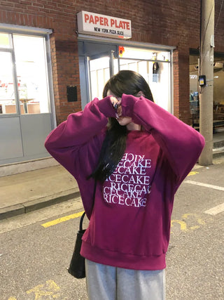[UNISEX] Lettering Oversized Sweatshirt