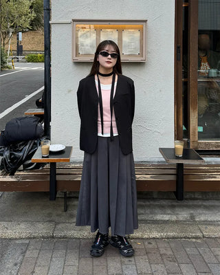 V-neck tie set jacket