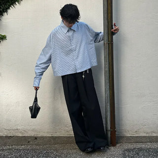 (Unisex) Simple Line Shoulder Bag