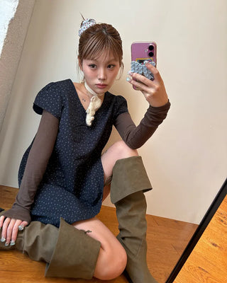2-Way Wrap Knee-High Leather Boots