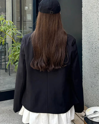 V-neck tie set jacket