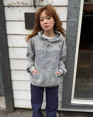 83 Check Lettering Hoodie