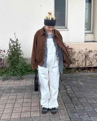 Wide silhouette cotton overalls