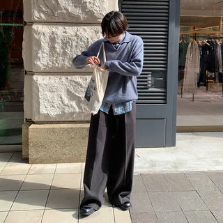 Open-collar knit