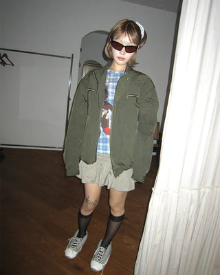 Zip-fly nylon jacket