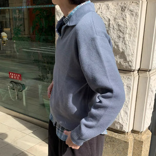 Open-collar knit