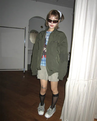 Zip-fly nylon jacket