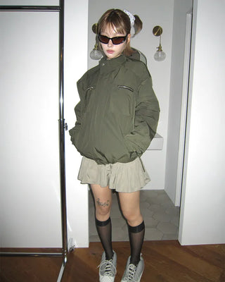 Zip-fly nylon jacket