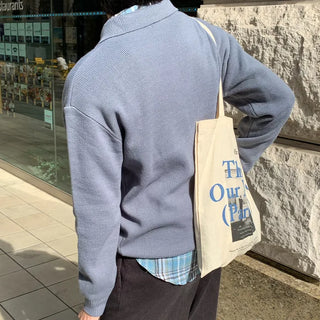Open-collar knit