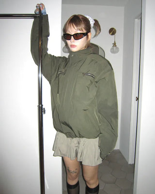 Zip-fly nylon jacket