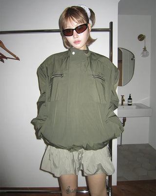Zip-fly nylon jacket