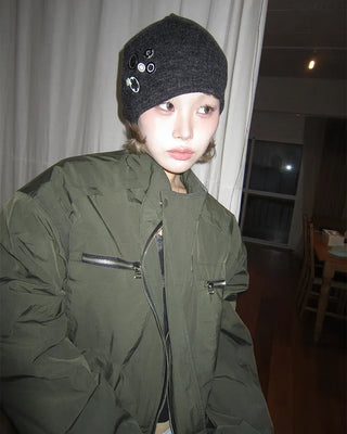 Zip-fly nylon jacket