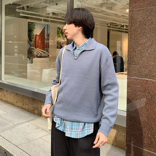 Open-collar knit