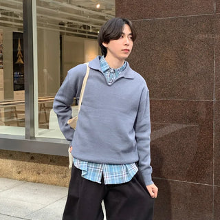 Open-collar knit