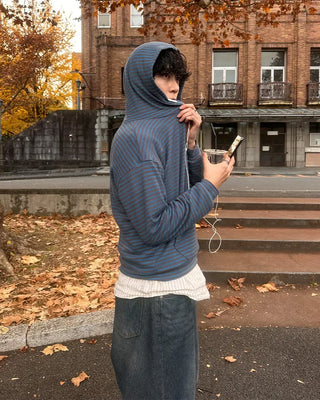 (Unisex) Brushed Fleece Slim Feed Border Hoodie
