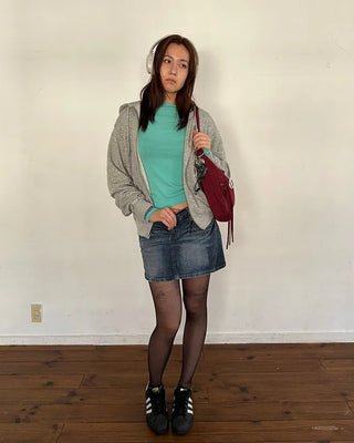 Slashed Neck Slim Long T-Shirt