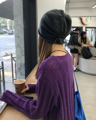 Back drawstring beanie