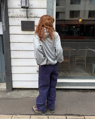 Herringbone wide cotton pants