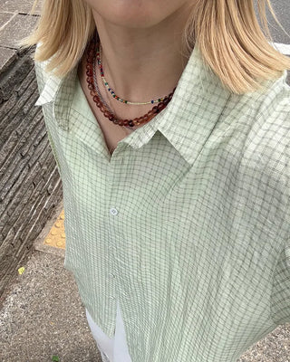 Brown bead necklace